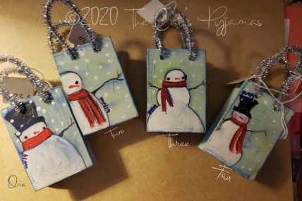 Snowman Gift bag  ornaments